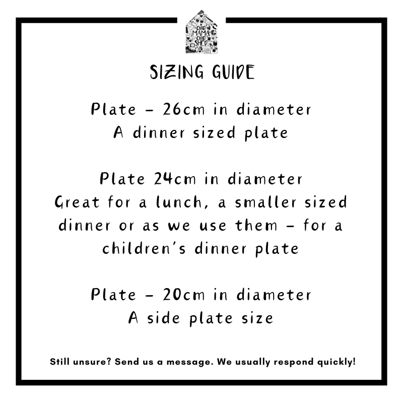 Pancake Plate - Engraved Enamel Plate - One Mama One Shed