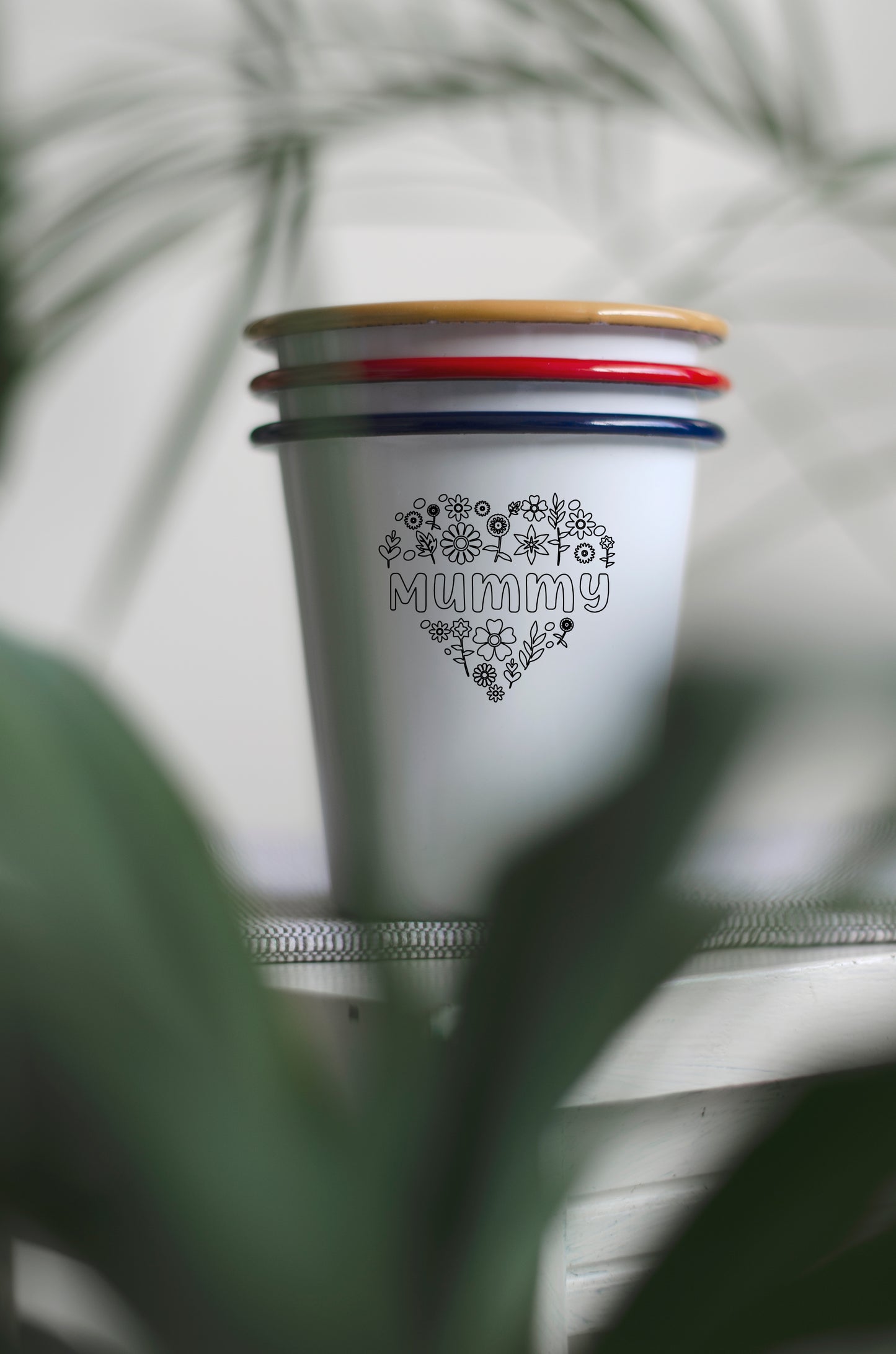 Personalised Floral Heart Enamelware - One Mama One Shed