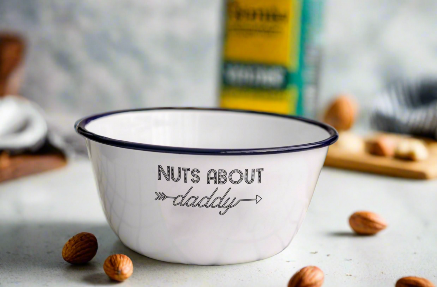 Nuts About - Engraved Enamel Bowl - One Mama One Shed