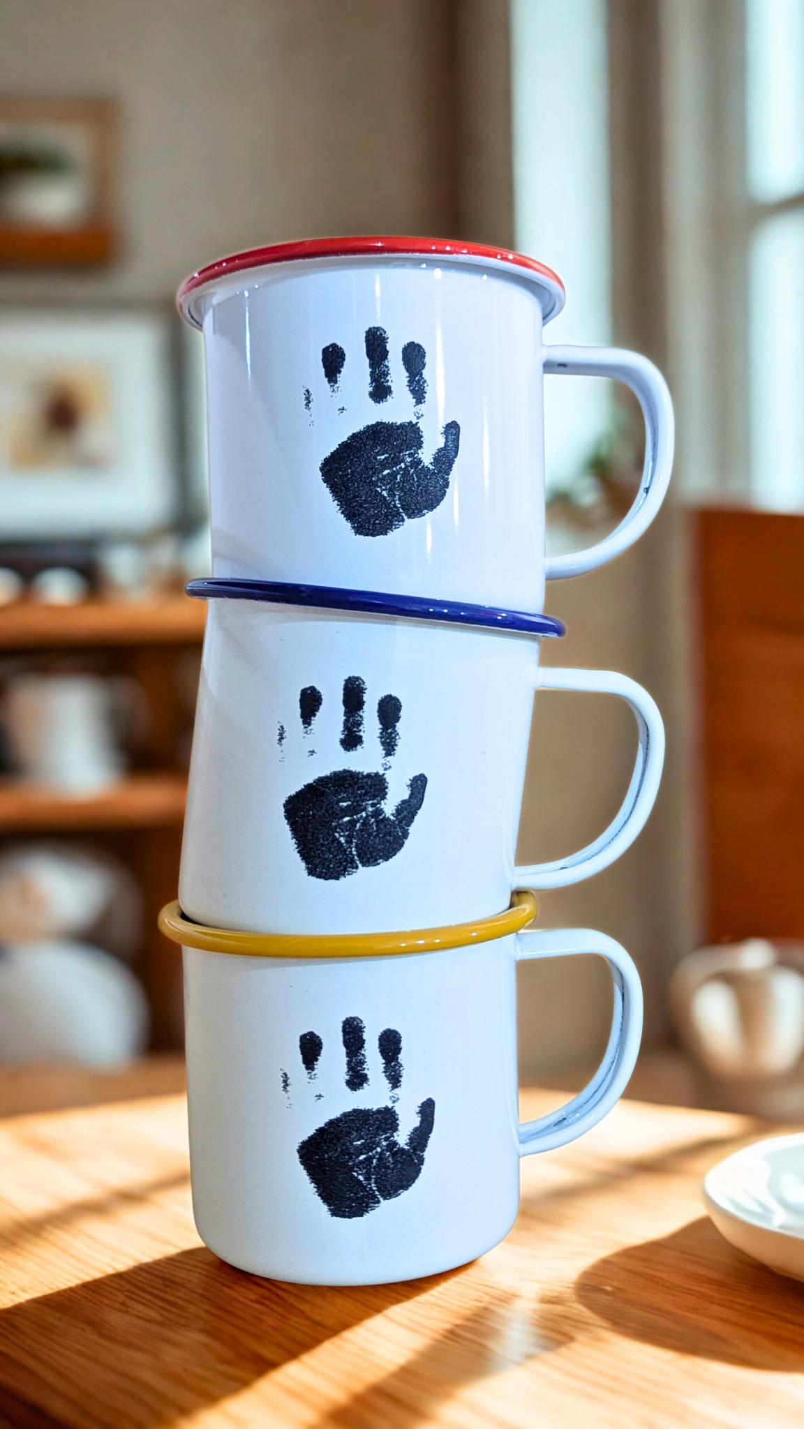 Your Child's Handprint - Engraved Enamelware