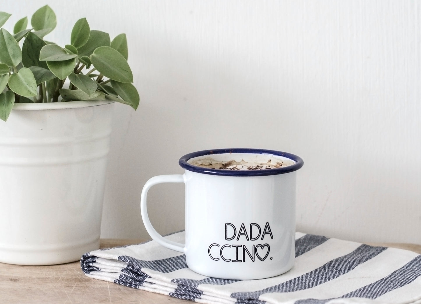 Dadaccino - My Ccino Mugs For Fathers - Engraved Enamel Mug - One Mama One Shed
