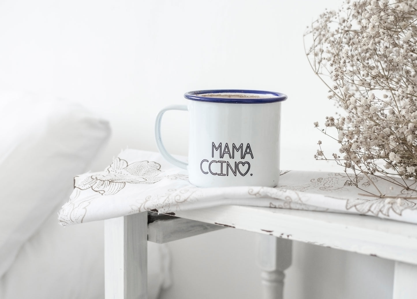 Mamaccino - My Ccino Mugs For Mums - Engraved Enamel Mug - One Mama One Shed