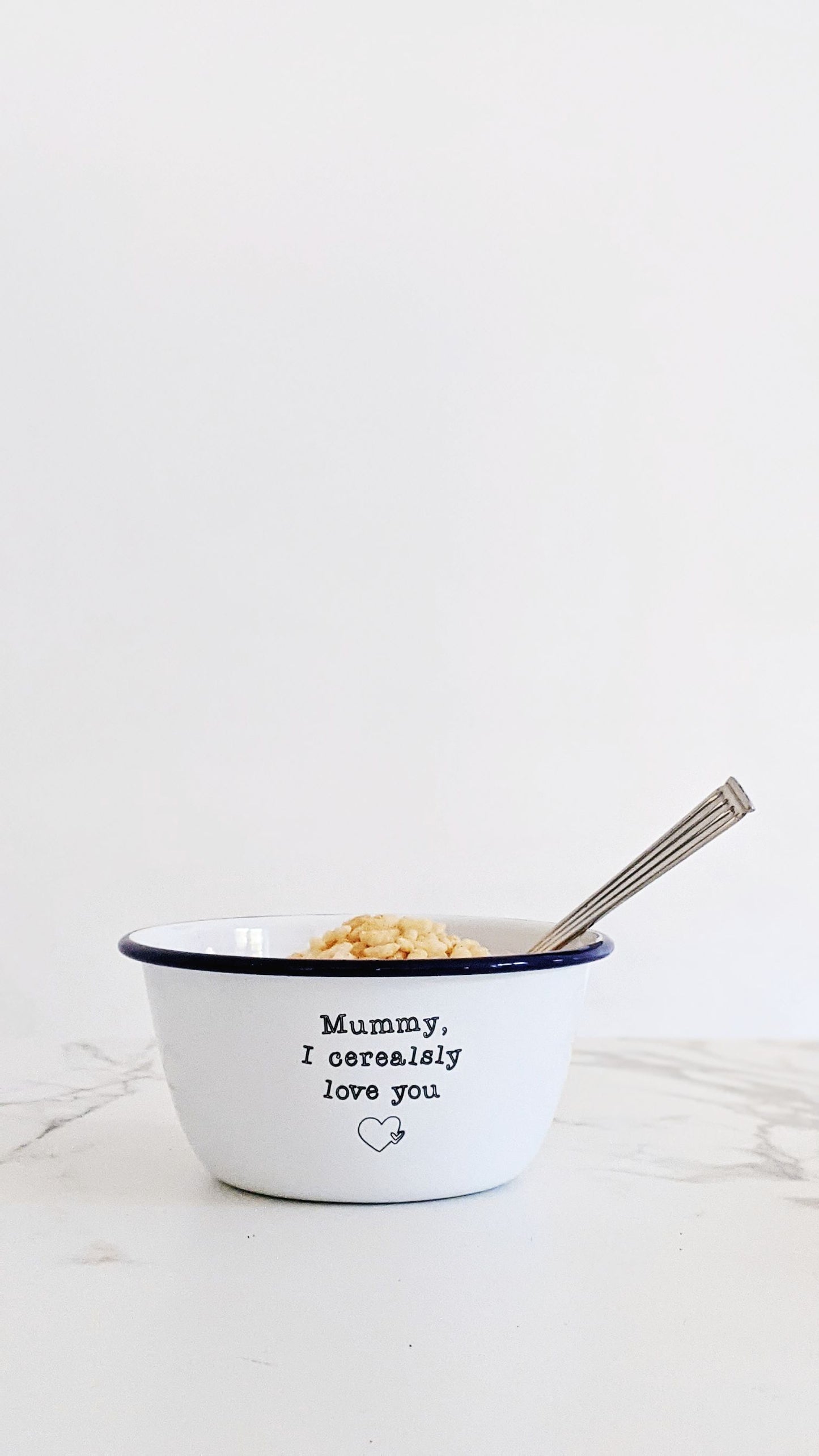 Personalised I Cerealsly Love You - Engraved Enamel Breakfast Bowl - One Mama One Shed