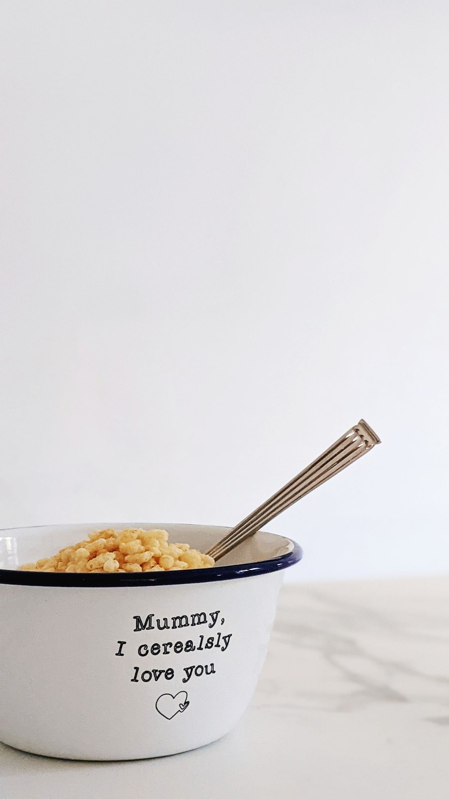 Personalised I Cerealsly Love You - Engraved Enamel Breakfast Bowl - One Mama One Shed