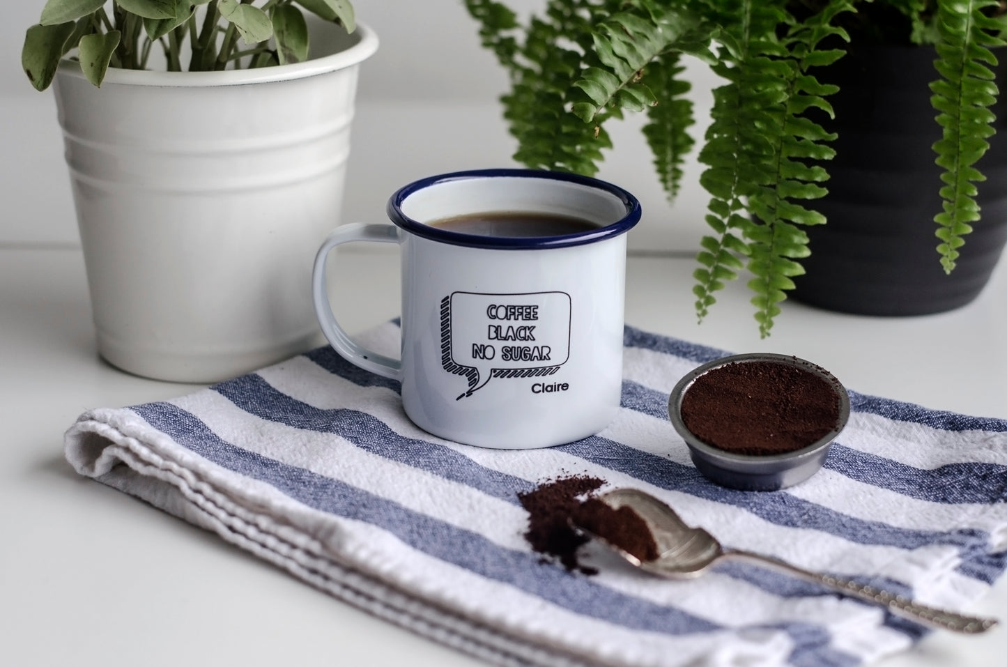 Drink Preference - Engraved Enamel Mug - One Mama One Shed