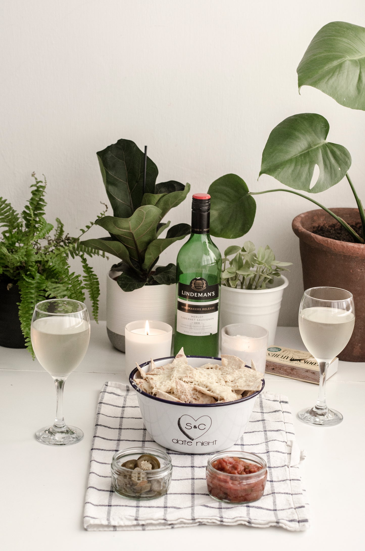 Date Night - Engraved Enamel Snack Bowl - One Mama One Shed