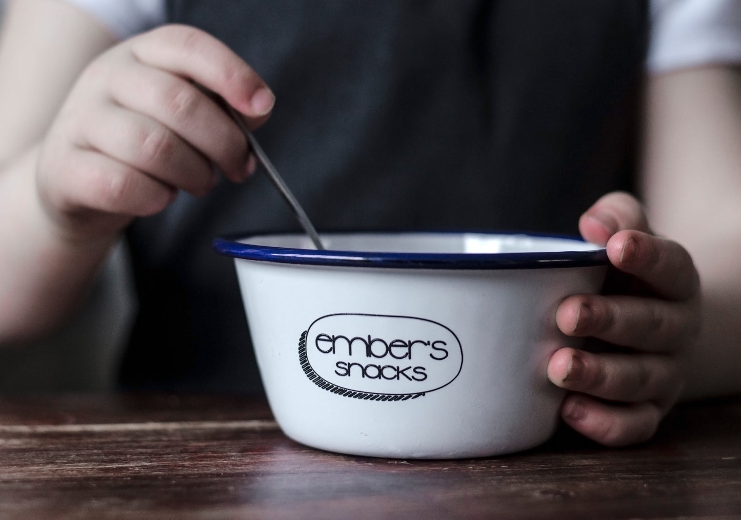 Personalised Snack Bowl - Engraved Enamel Bowl - One Mama One Shed
