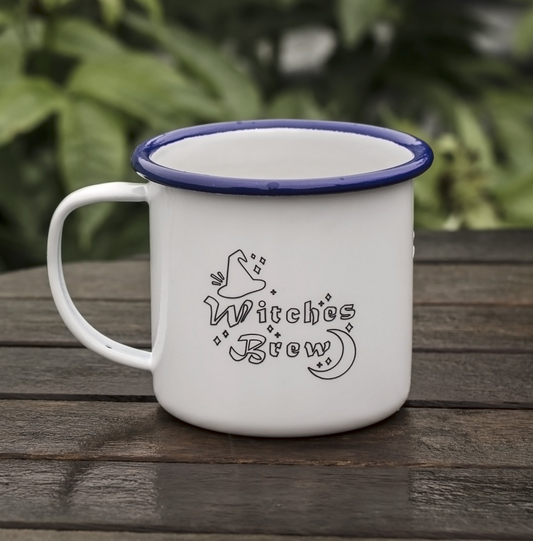 Witches Brew - Engraved Enamel Mug - One Mama One Shed