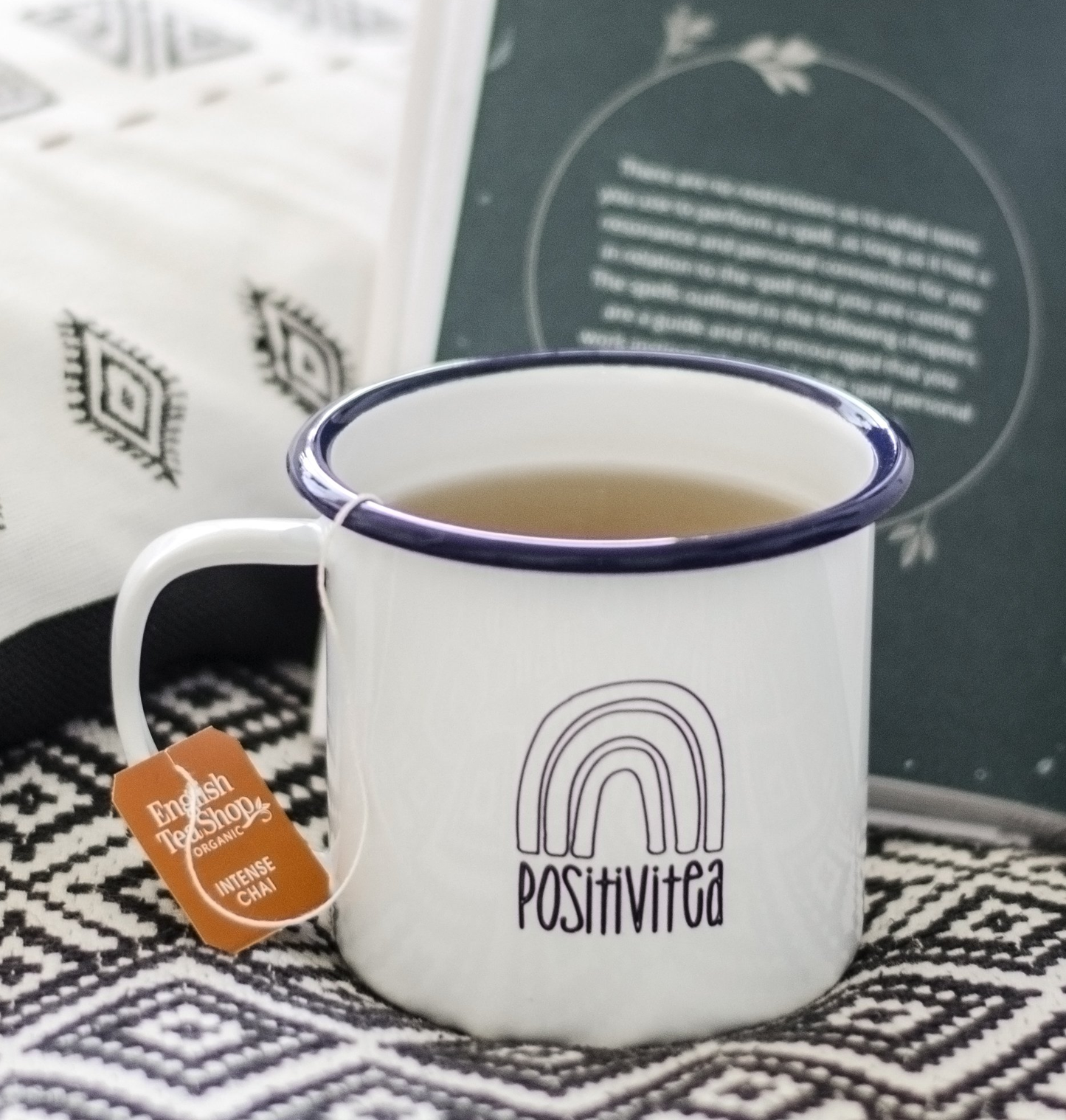 Positivitea - Engraved Enamel Mug - One Mama One Shed
