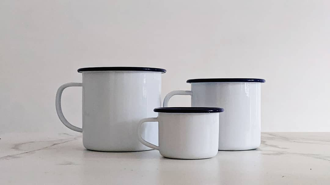 Happy Camper - Engraved Enamel Mug - One Mama One Shed