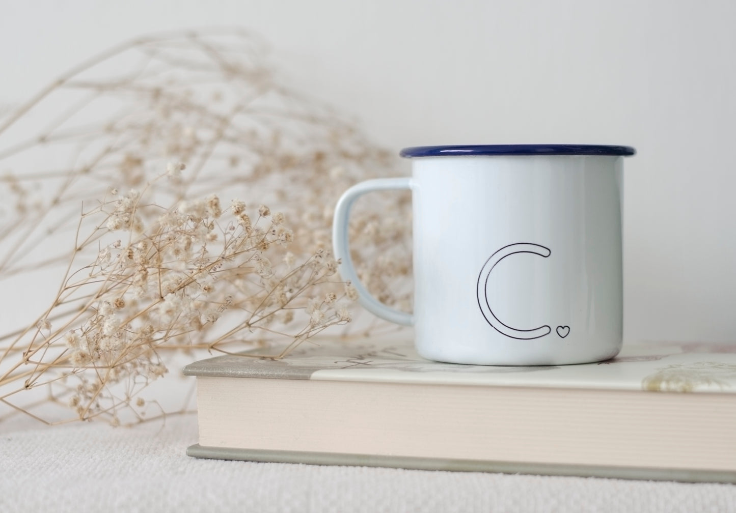 Monogram Mug - Engraved Enamel Mug - One Mama One Shed