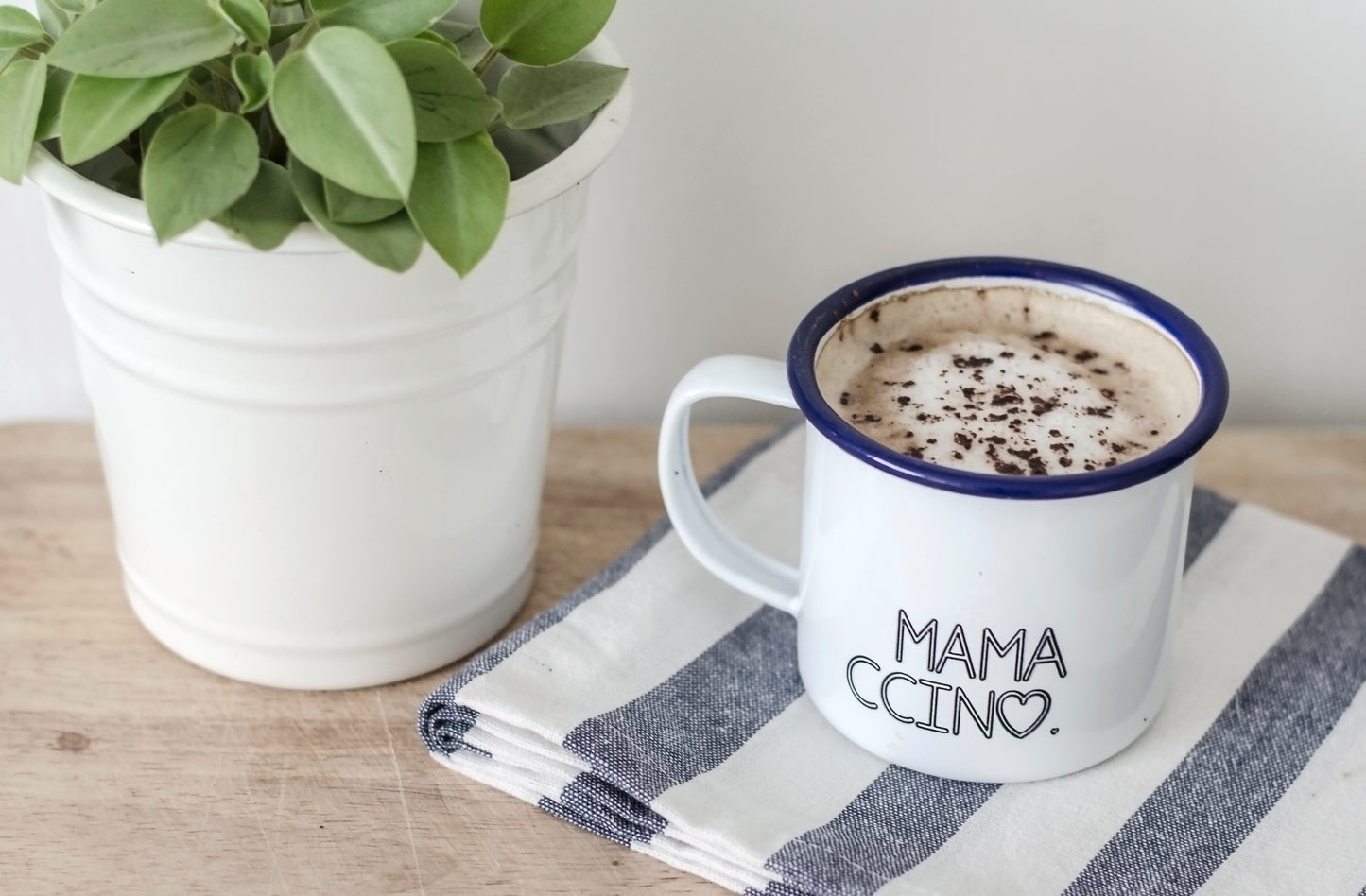 Mamaccino - My Ccino Mugs For Mums - Engraved Enamel Mug - One Mama One Shed