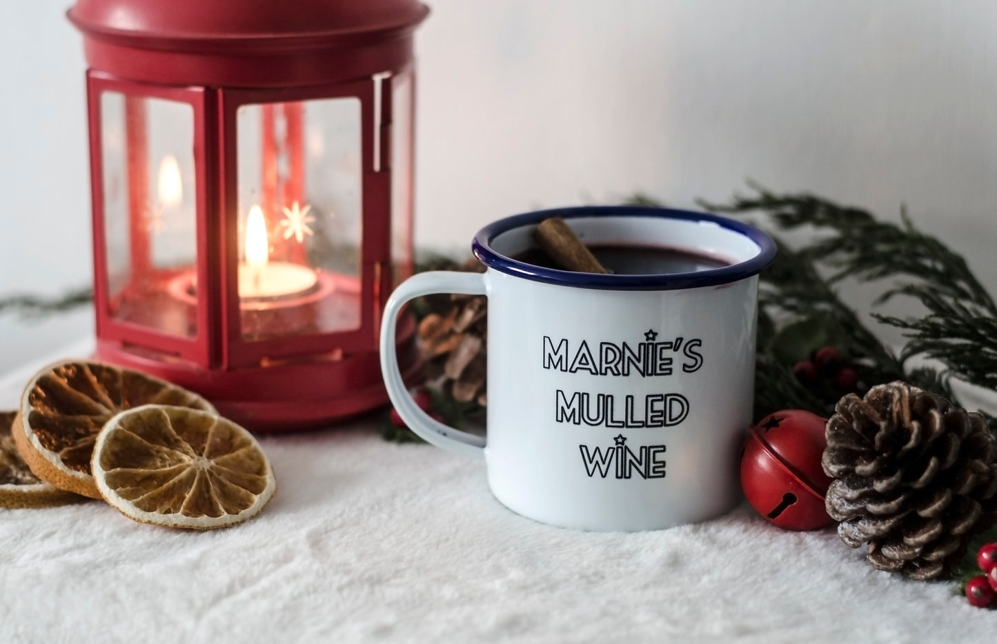 Mulled Wine - Engraved Enamel Mug - One Mama One Shed