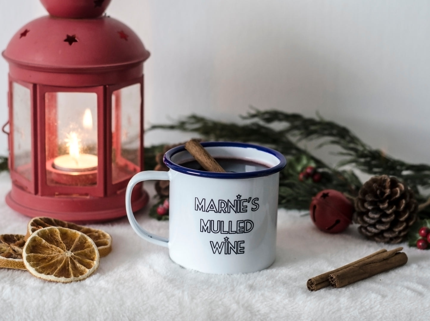 Mulled Wine - Engraved Enamel Mug - One Mama One Shed