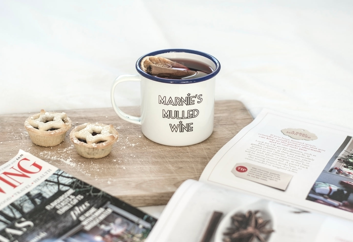 Mulled Wine - Engraved Enamel Mug - One Mama One Shed