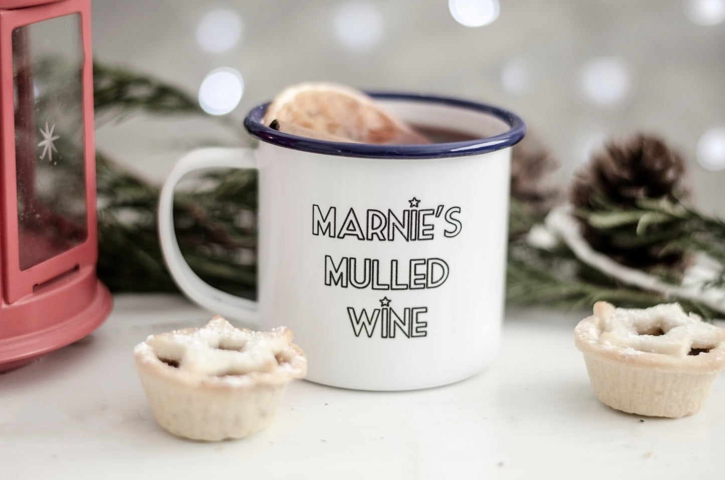 Mulled Wine - Engraved Enamel Mug - One Mama One Shed