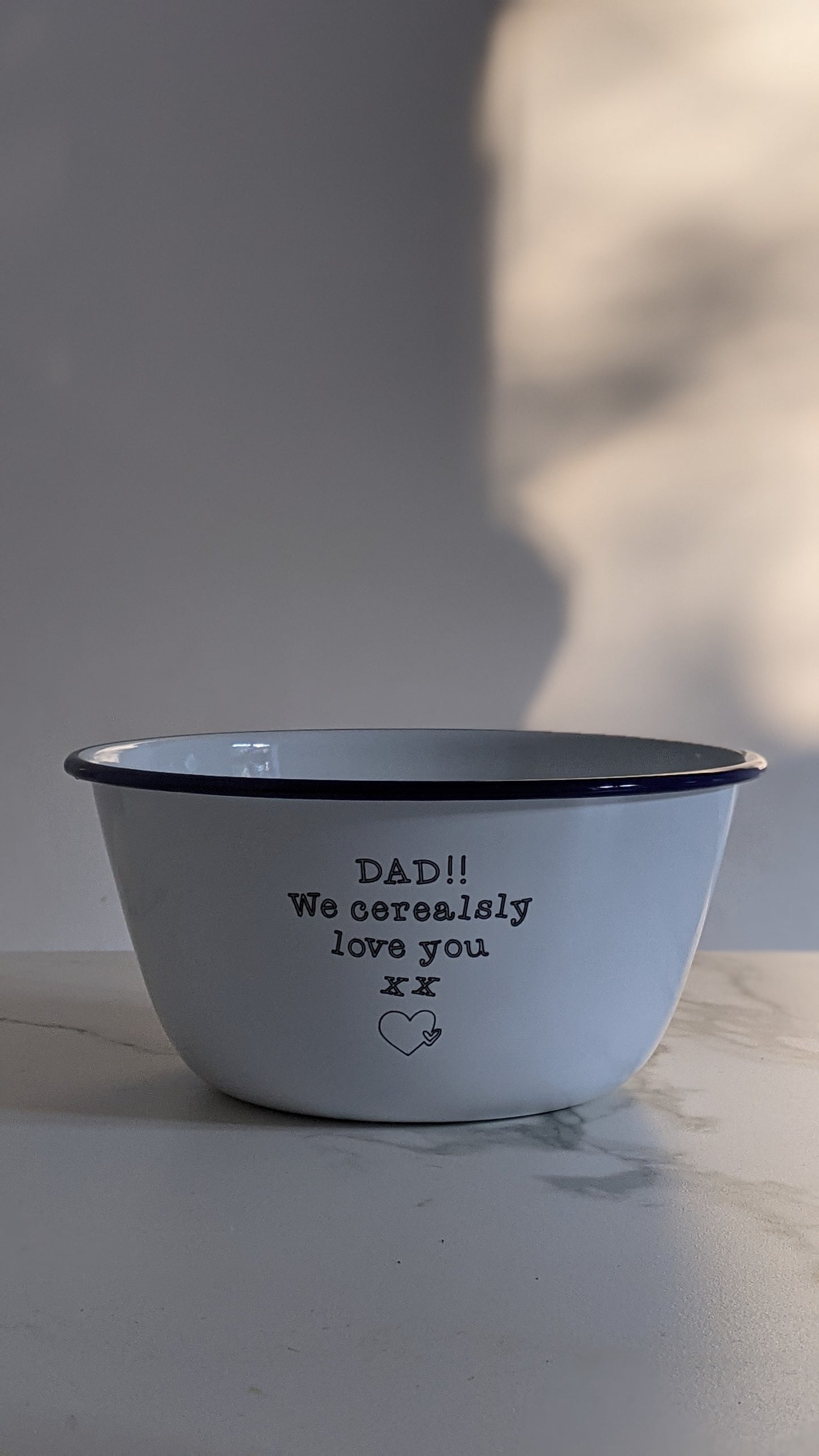 Personalised I Cerealsly Love You - Engraved Enamel Breakfast Bowl - One Mama One Shed