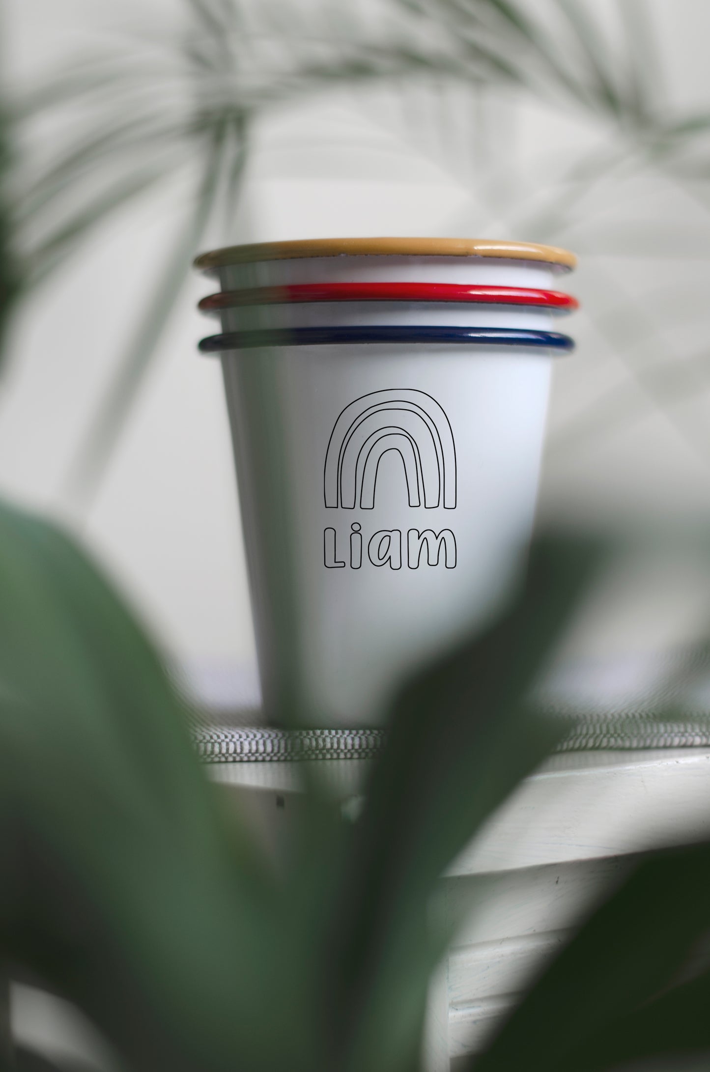 Personalised Name - Engraved Enamel Tumbler - One Mama One Shed