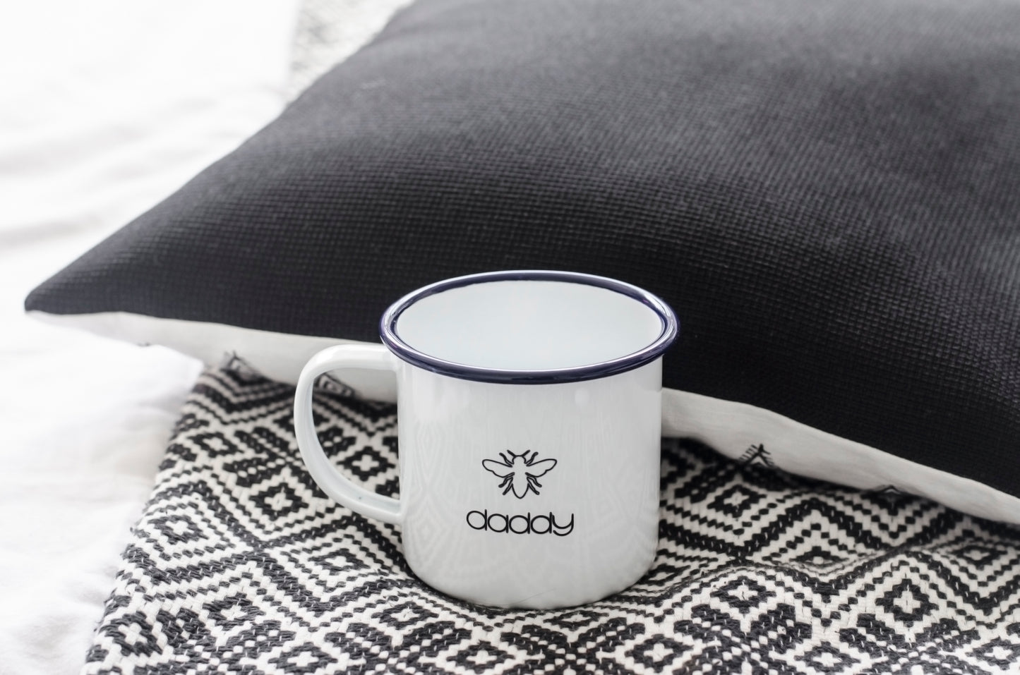 Daddy - Manchester Design - Engraved Enamel Mug - One Mama One Shed