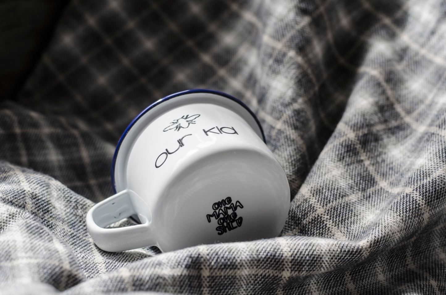 Our Kid - Manchester Design - Engraved Enamel Mug - One Mama One Shed