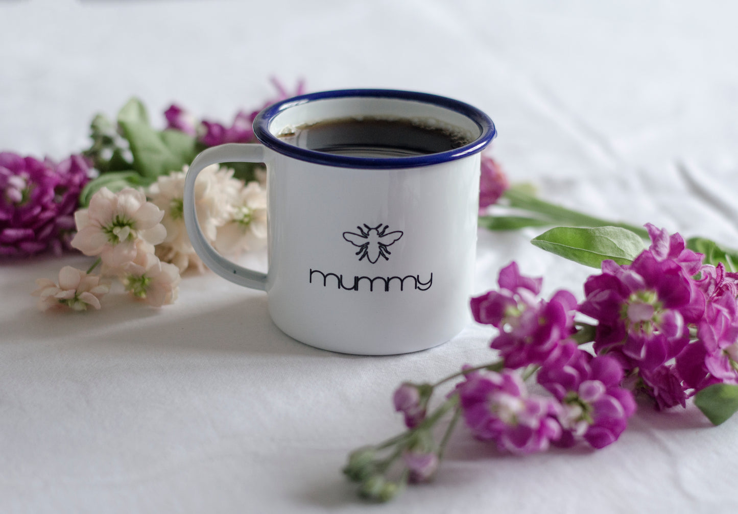 Mummy - Manchester Design - Engraved Enamel Mug - One Mama One Shed