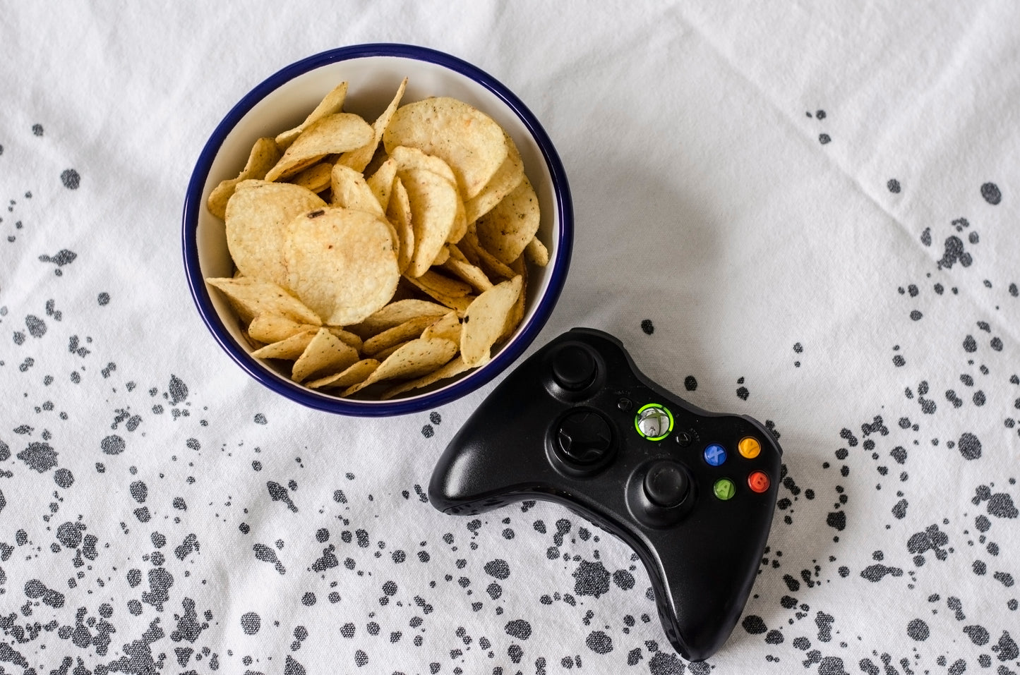 Personalised Gaming Snacks - Engraved Enamel Snack Bowl - One Mama One Shed