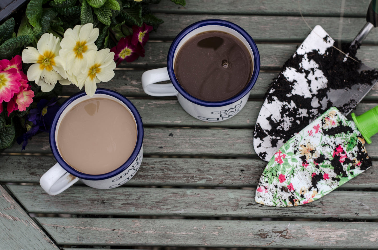 Grandadccino - My Ccino Mugs For Grandfathers - Engraved Enamel Mug - One Mama One Shed