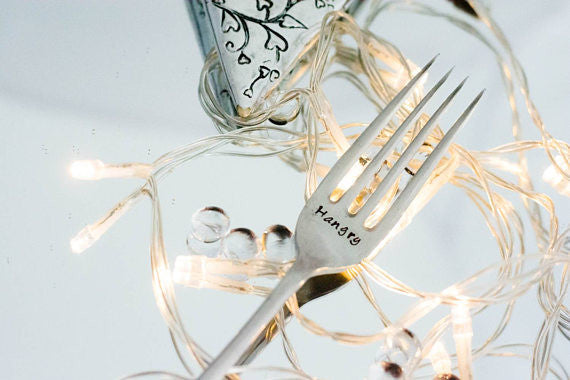 Hangry - Hand Stamped Engraved Fork - Vintage Fork - One Mama One Shed