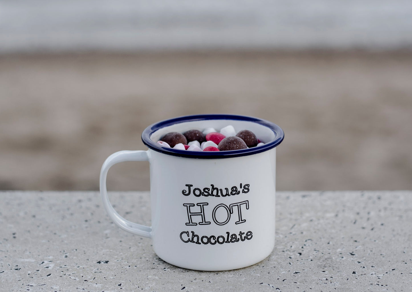 Hot Chocolate - Engraved Enamel Mug - One Mama One Shed