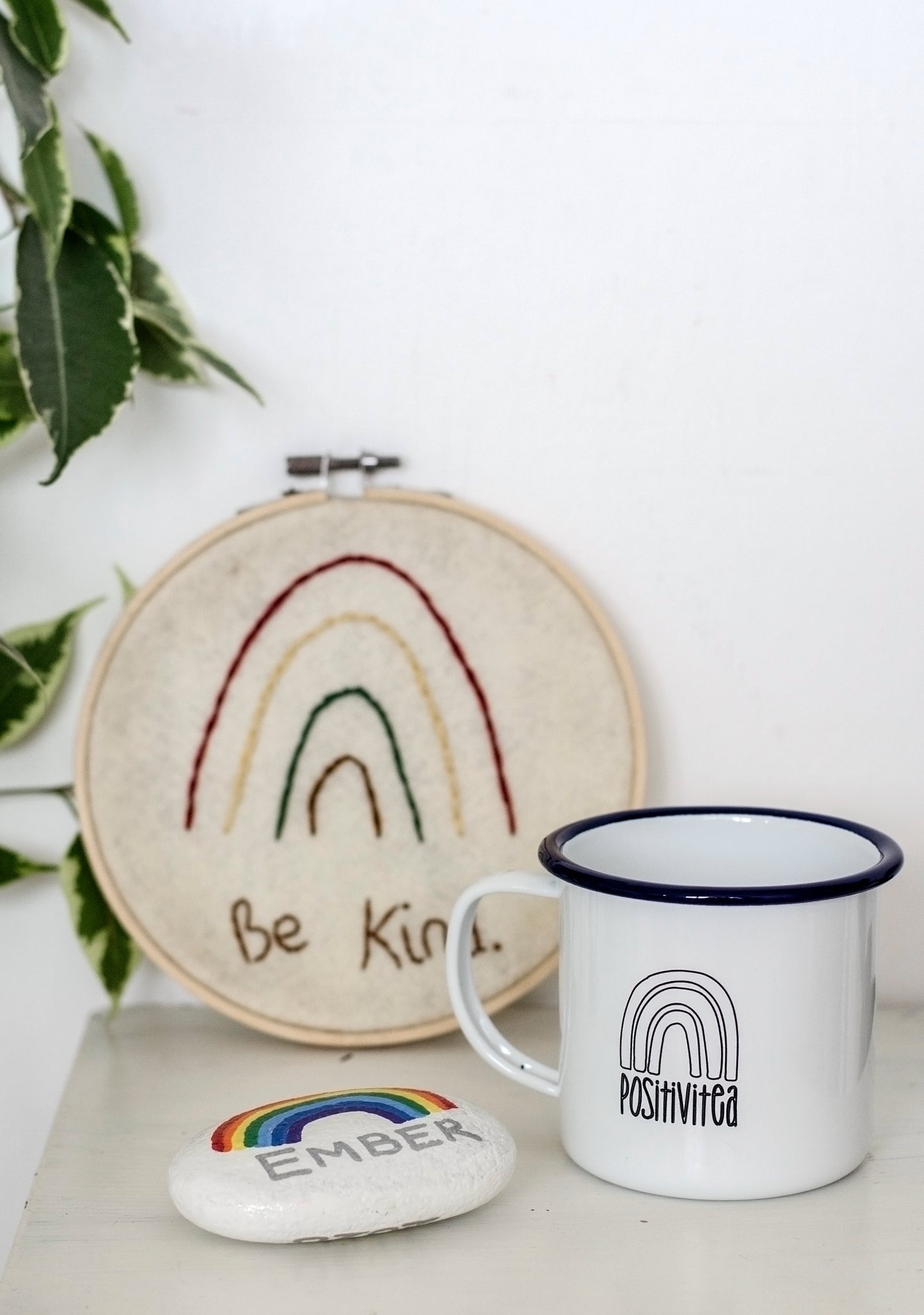 Positivitea - Engraved Enamel Mug - One Mama One Shed