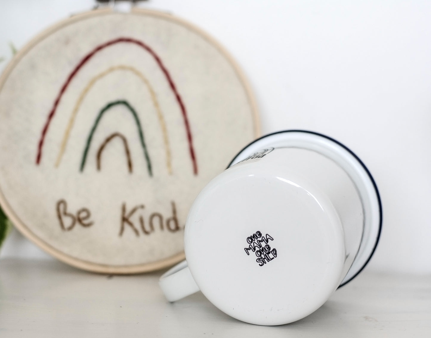 Positivitea - Engraved Enamel Mug - One Mama One Shed