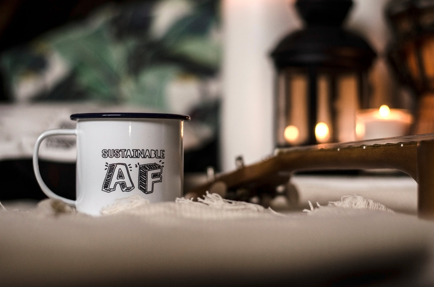 Sustainable AF - Engraved Enamel Mug - One Mama One Shed