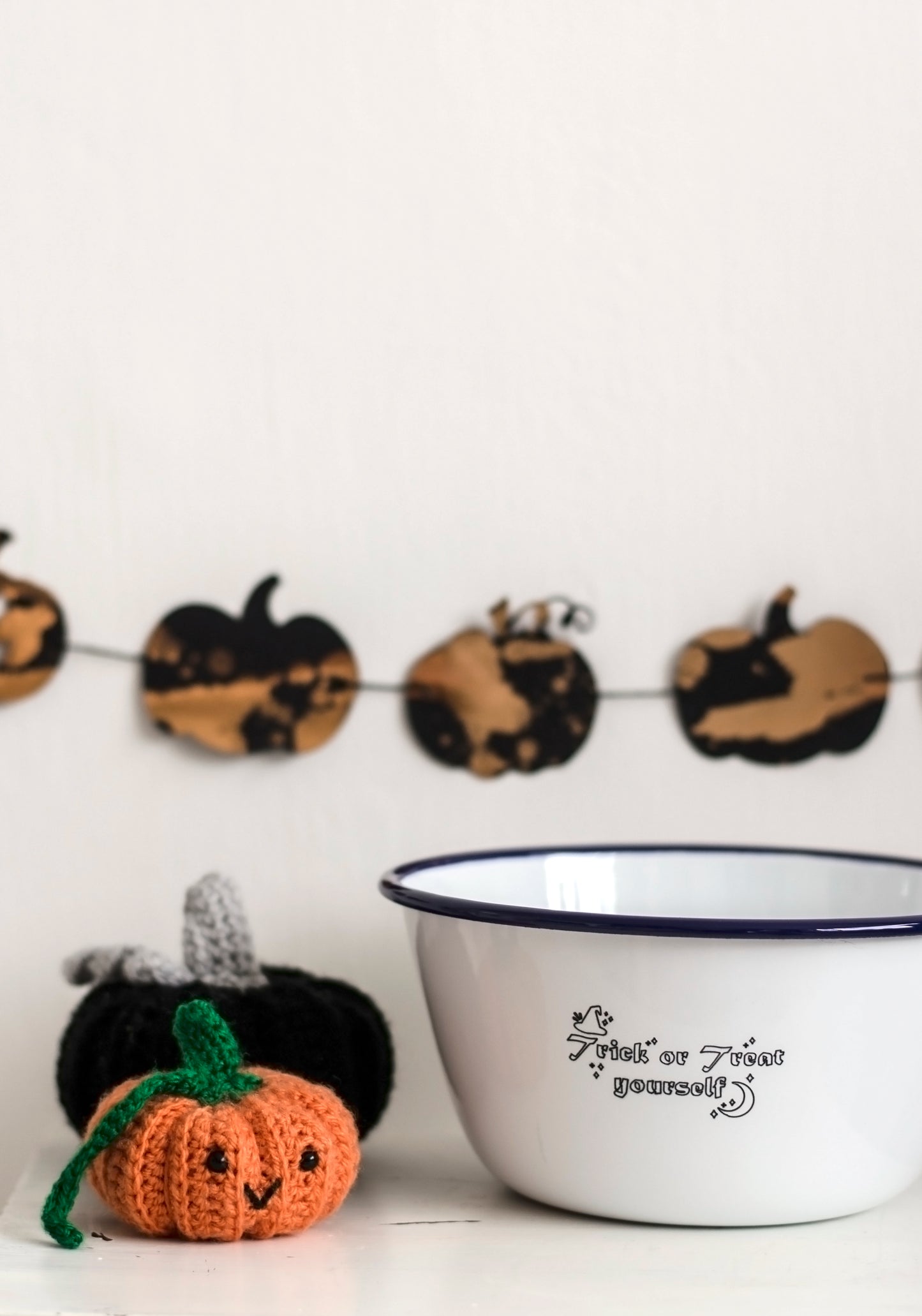 Trick or Treat Yourself - Engraved Enamel Bowl - One Mama One Shed