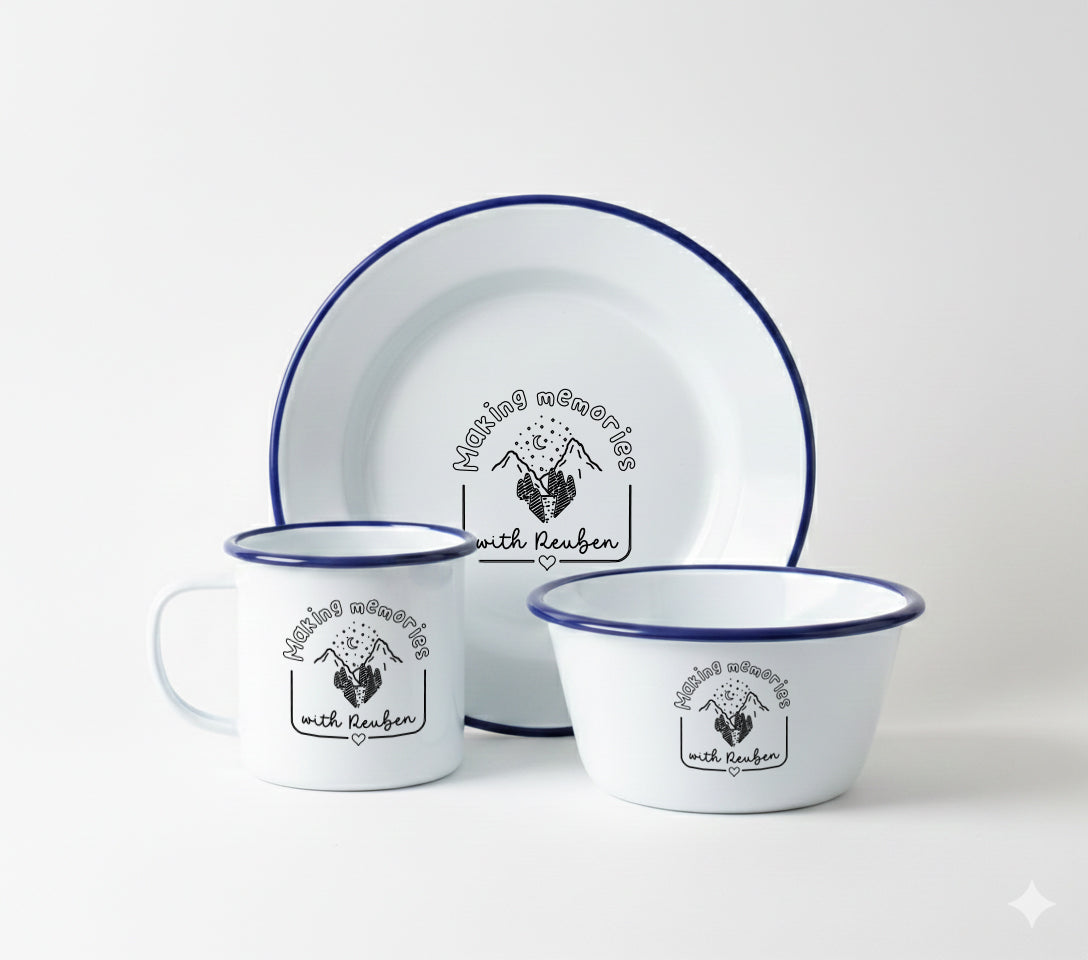 Making Memories Personalised Enamel Adventure Set - One Mama One Shed
