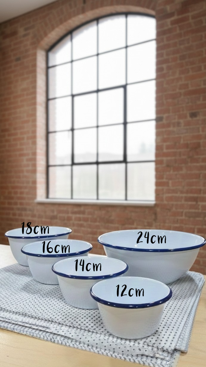 Personalised Enamel Snack Bowl | Any Sport, Any Name | Custom Match Day Gift - One Mama One Shed