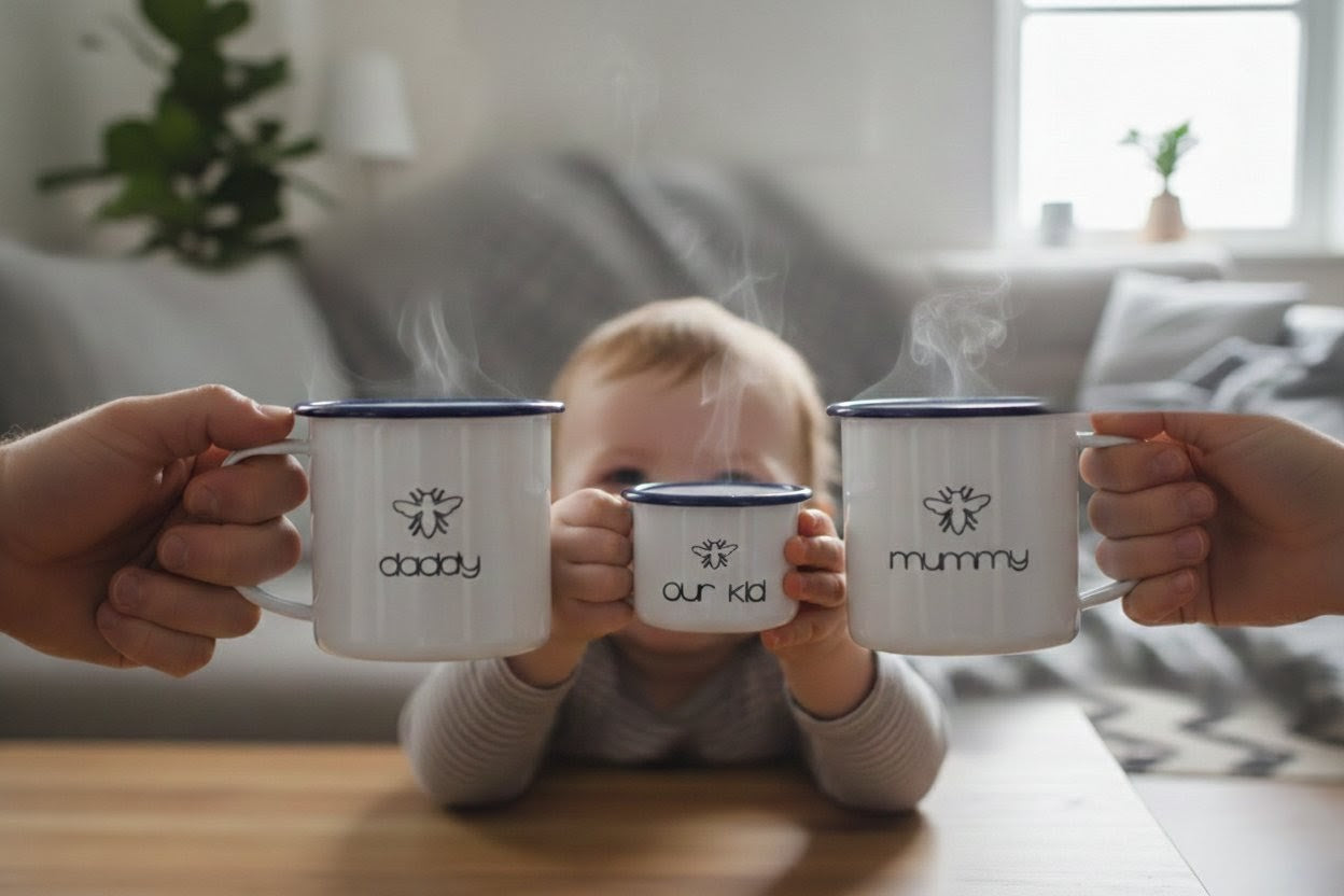 Daddy - Manchester Design - Engraved Enamel Mug