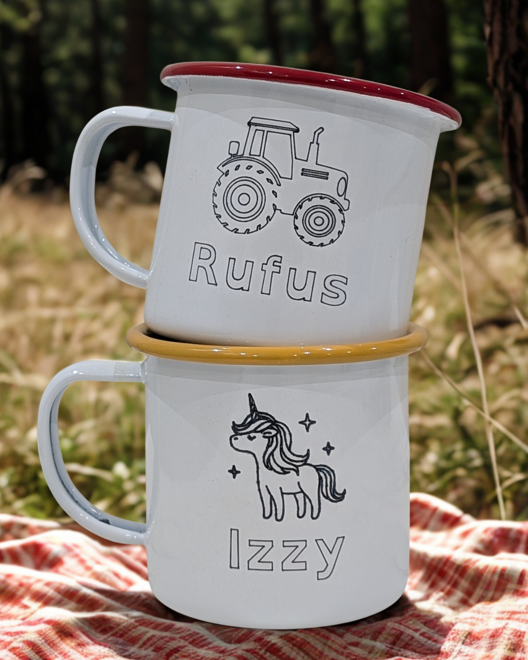 Personalised Name - Engraved Enamel Mug