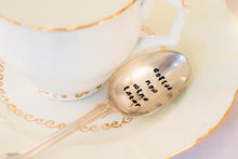 Coffee Now Wine Later - Hand Stamped Vintage Tea Spoon - One Mama One Shed