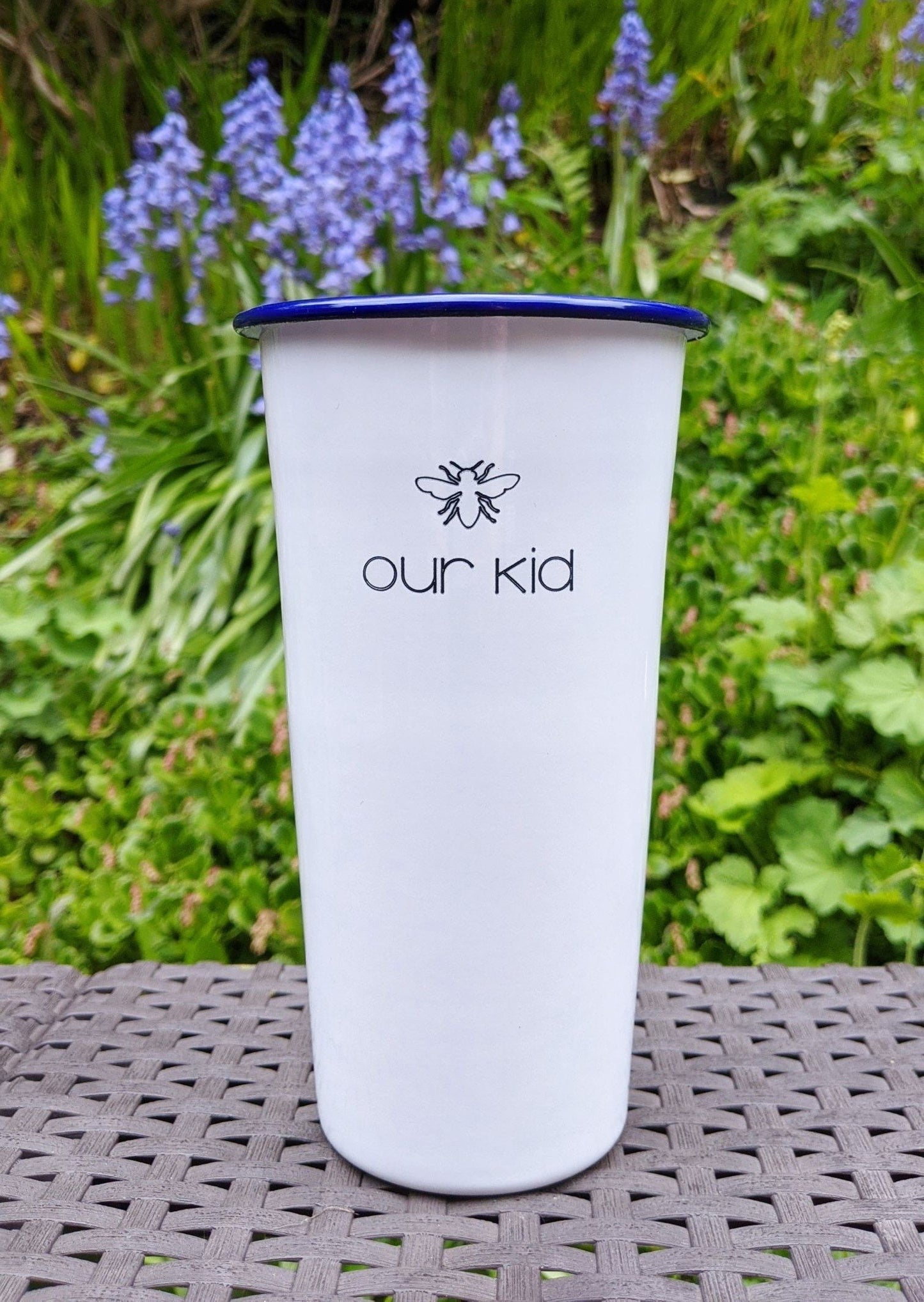 Manchester Bee - Engraved Enamel Tumbler - One Mama One Shed
