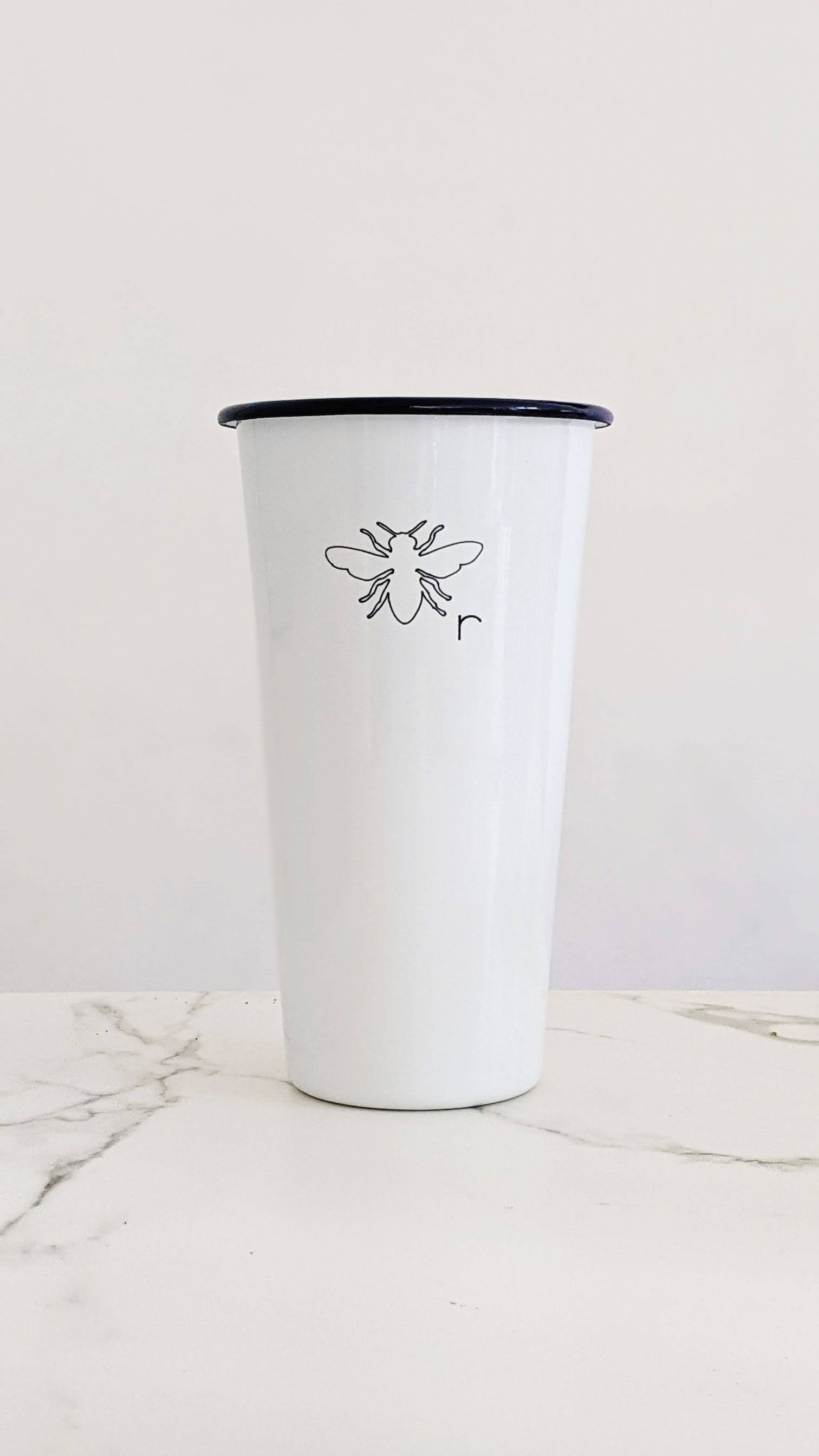 Beer - Engraved Enamel Tumbler - One Mama One Shed