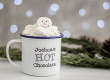 Hot Chocolate - Engraved Enamel Mug - One Mama One Shed
