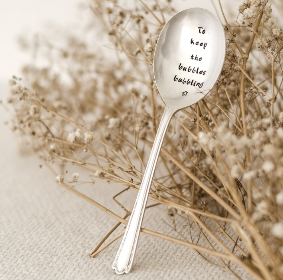 To Keep The Bubbles Bubbling - Prosecco and Champagne Bottle Stopper Spoon - One Mama One Shed