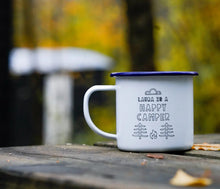 Happy Camper - Engraved Enamel Mug - One Mama One Shed