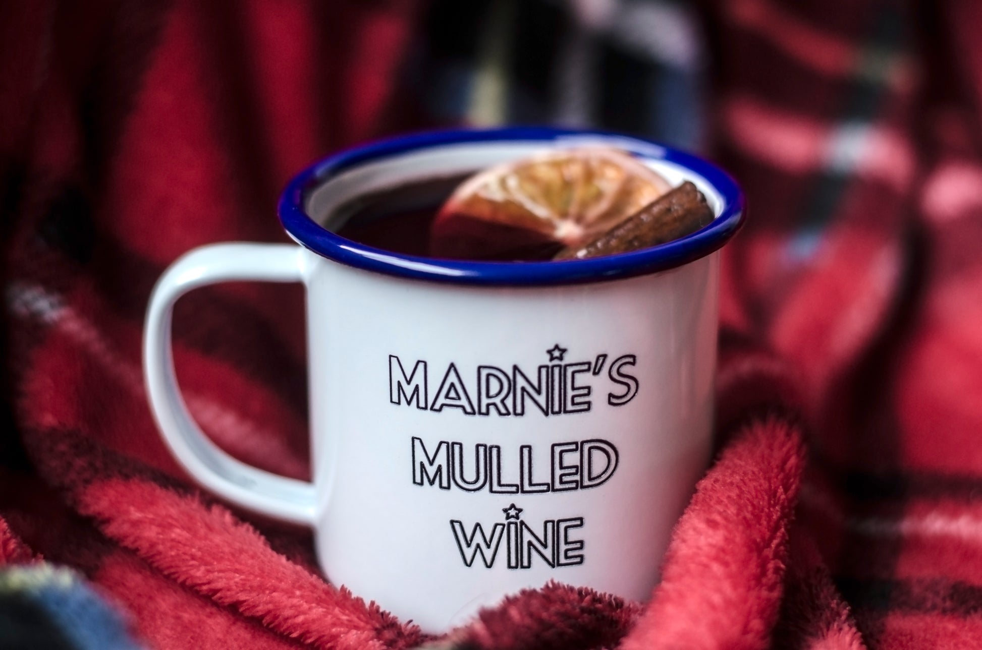 Mulled Wine - Engraved Enamel Mug - One Mama One Shed