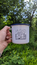 Home is Where You Park It - Engraved Enamel Mug - One Mama One Shed