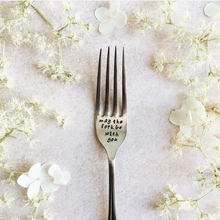 May The Fork Be With You - Hand Stamped Engraved Fork - Vintage Fork - One Mama One Shed
