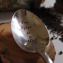 One Spoon at a Time  - Spoon Theory - Spoonie - Chronic Illness - Hand Stamped Vintage Table Spoon - One Mama One Shed