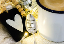 Stressed Blessed and Coffee Obsessed - Hand Stamped Vintage Tea Spoon - One Mama One Shed