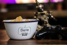 Personalised Gaming Snacks - Engraved Enamel Snack Bowl - One Mama One Shed