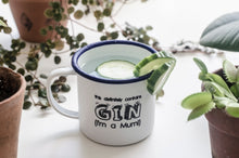 This Definitely Contains Gin - Engraved Enamel Mug - One Mama One Shed